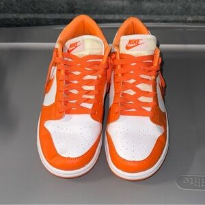 Nike Orange and White Dunks (Low)